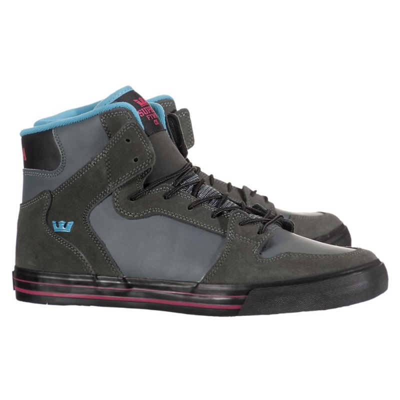 Altos Supra Vaider Hombre Grises Negros | HALXK3752