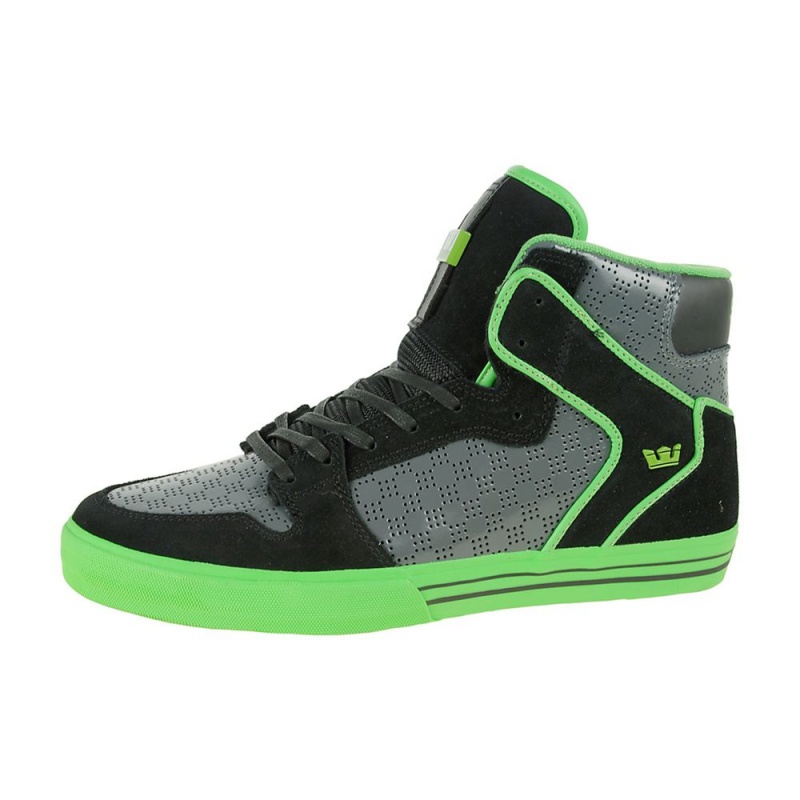 Altos Supra Vaider Hombre Grises Negros | UNBIW0326