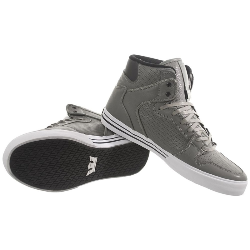 Altos Supra Vaider Hombre Grises | FAQHO9102