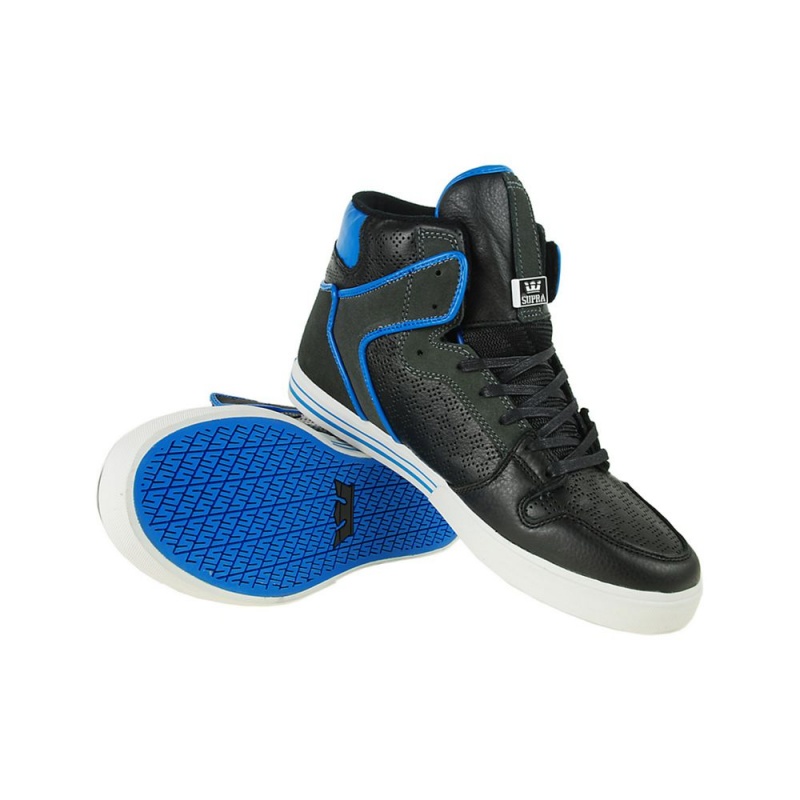 Altos Supra Vaider Hombre Negros Azules | KOAQG9723