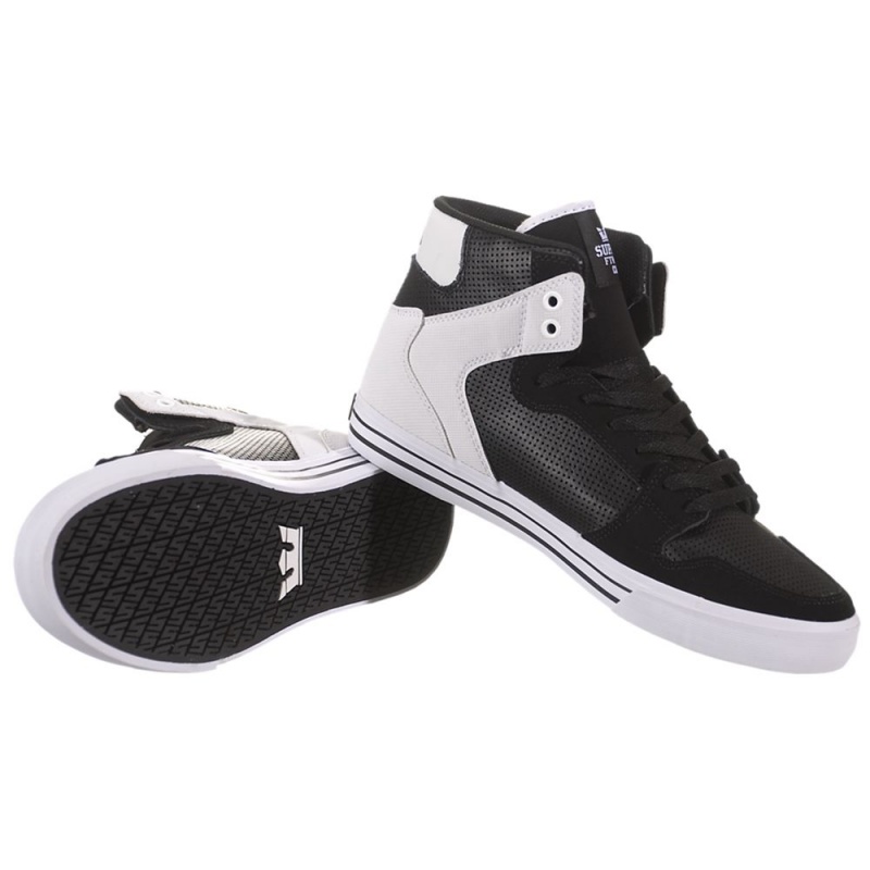 Altos Supra Vaider Hombre Negros Blancos | FOHWS9831