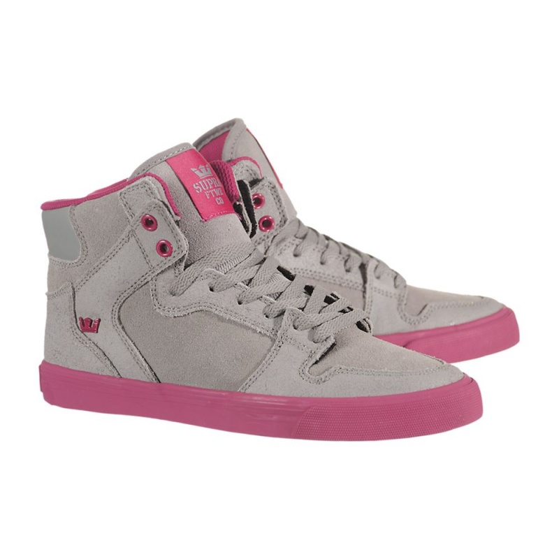 Altos Supra Vaider Mujer Grises Rosas | FXSVP1586