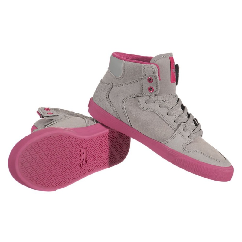 Altos Supra Vaider Mujer Grises Rosas | FXSVP1586