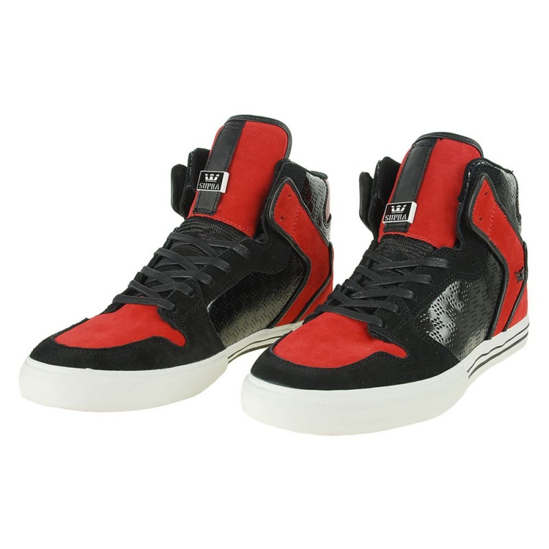 Altos Supra Vaider Mujer Negros Rojos | XCLGP7045