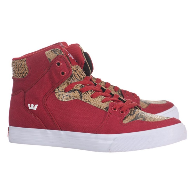 Altos Supra Vaider Mujer Rojos Marrom | XPSKQ7652