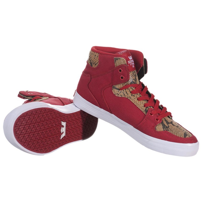 Altos Supra Vaider Mujer Rojos Marrom | XPSKQ7652