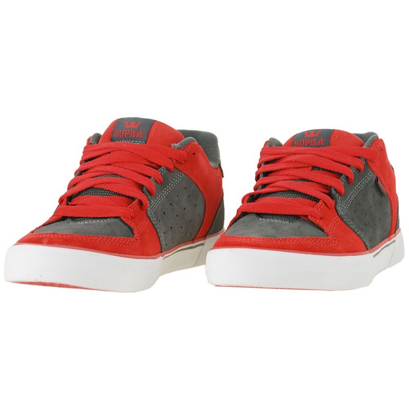 Bajos Supra EE Vega Hombre Rojos Grises | DOUWG0619