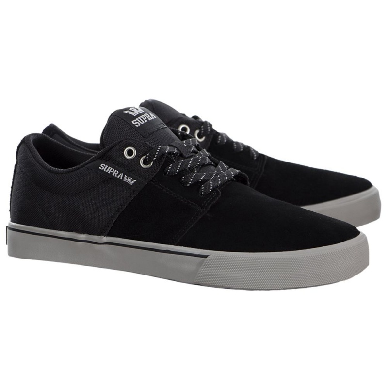 Bajos Supra Stacks Vulc II Hombre Negros | WXUYC3841