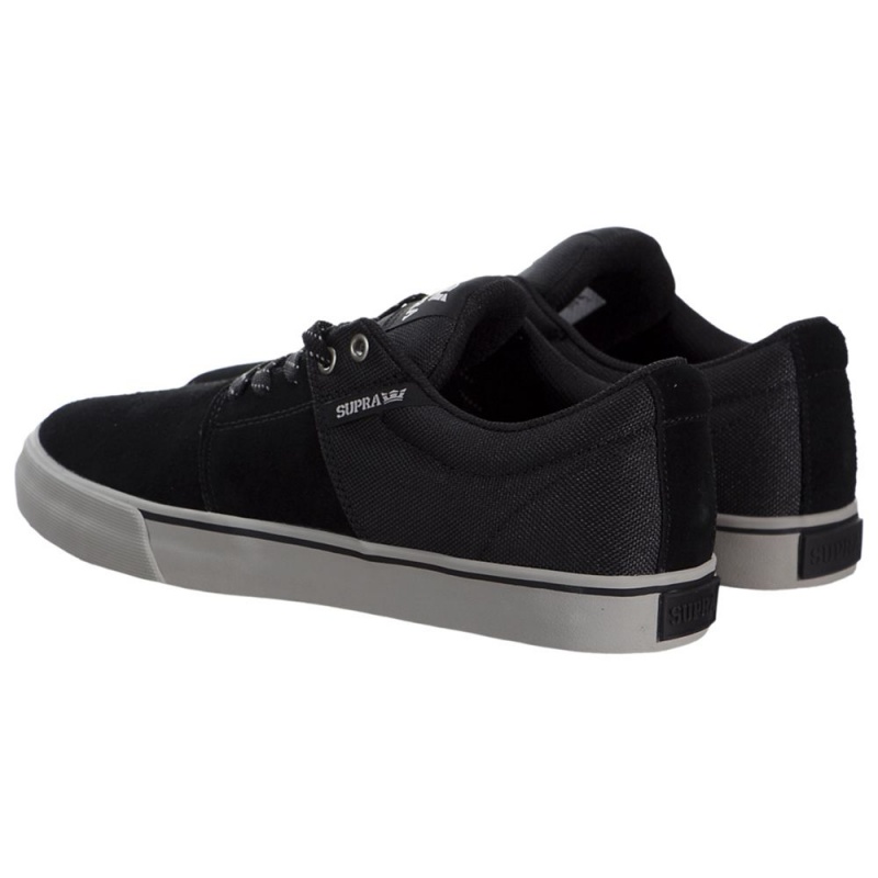 Bajos Supra Stacks Vulc II Hombre Negros | WXUYC3841