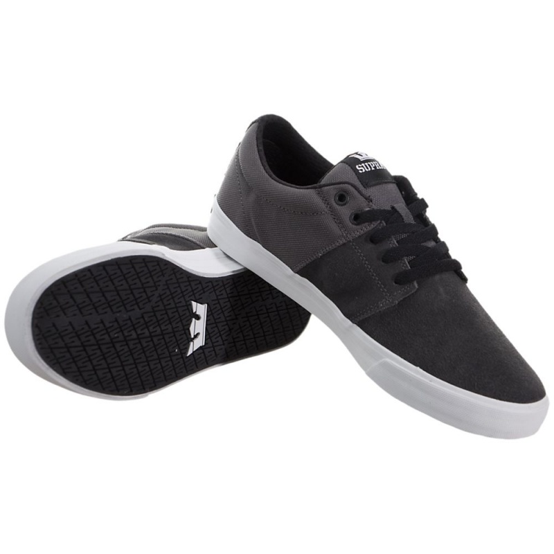 Bajos Supra Stacks Vulc II Mujer Grises | NJETL5673