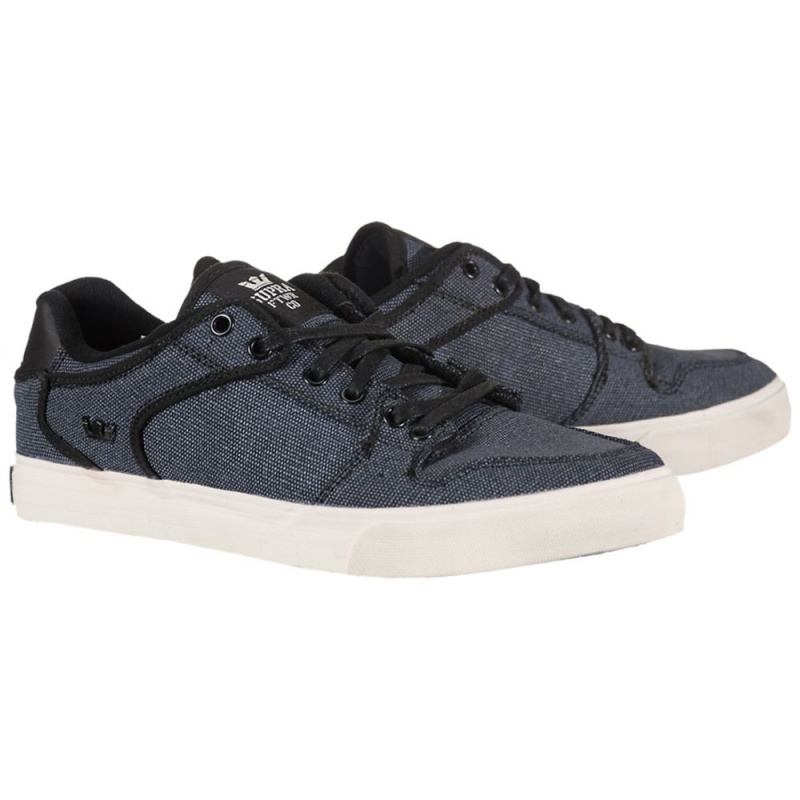 Bajos Supra Vaider Low Hombre Negros Blancos | ZKVGD2459