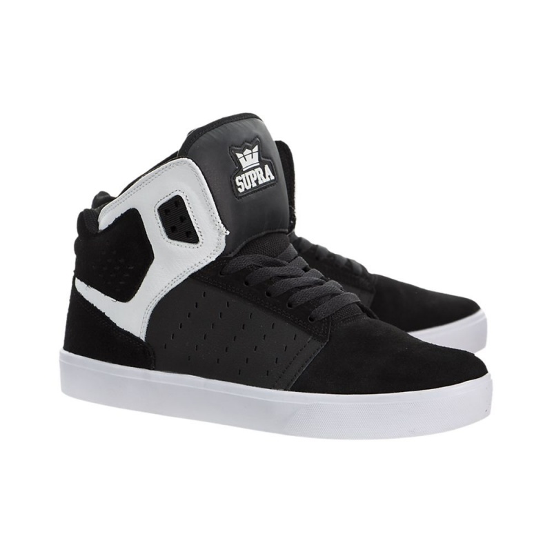 Tenis Skate Supra Atom Hombre Negros Blancos | ADJXI8346