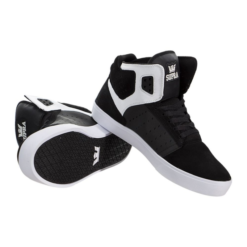 Tenis Skate Supra Atom Hombre Negros Blancos | ADJXI8346