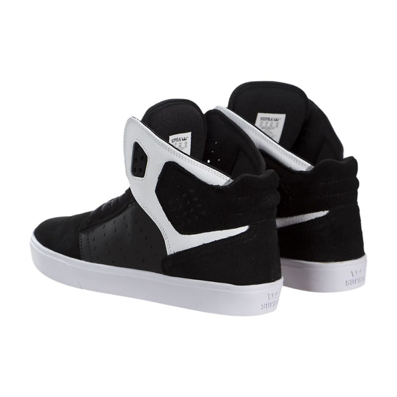 Tenis Skate Supra Atom Hombre Negros Blancos | ADJXI8346