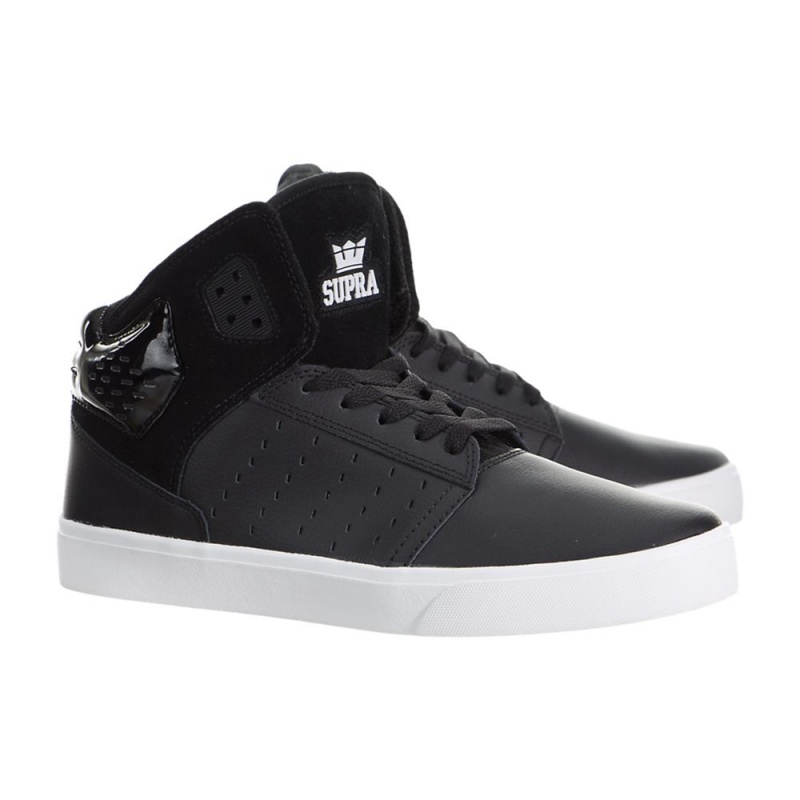 Tenis Skate Supra Atom Hombre Negros | IEGLC4612