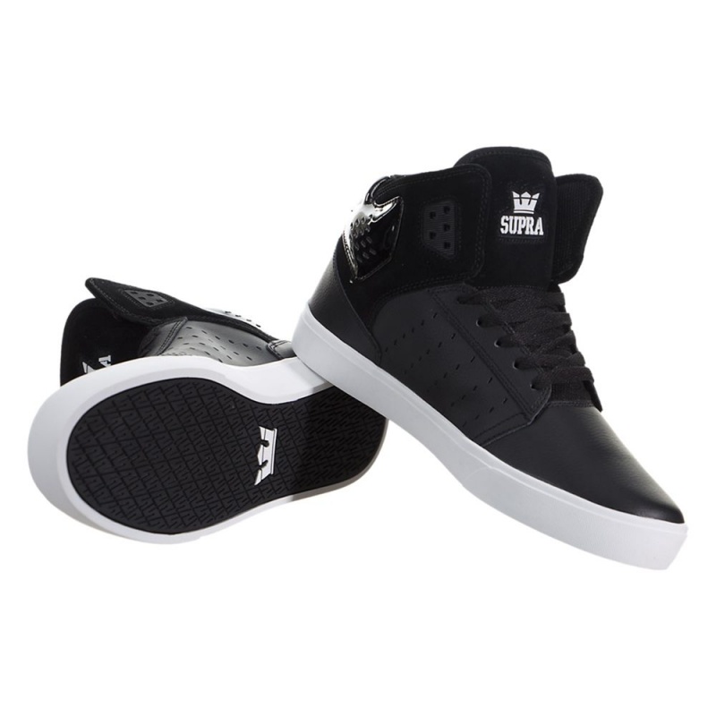 Tenis Skate Supra Atom Hombre Negros | IEGLC4612