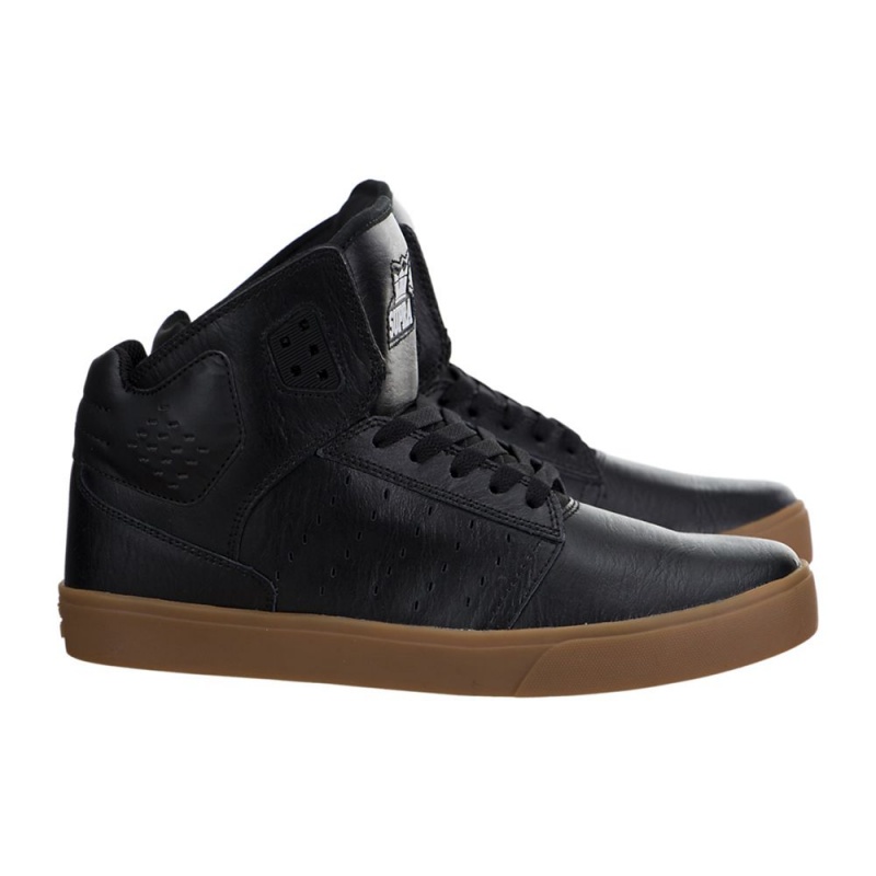 Tenis Skate Supra Atom Hombre Negros | MXIPD2156