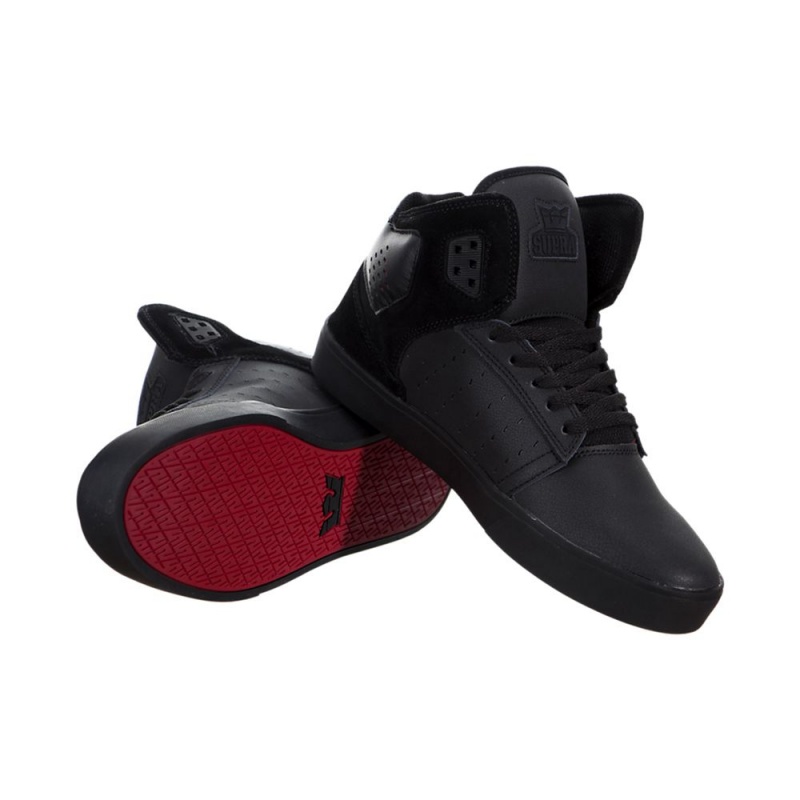 Tenis Skate Supra Atom Hombre Negros | OFIUQ6405