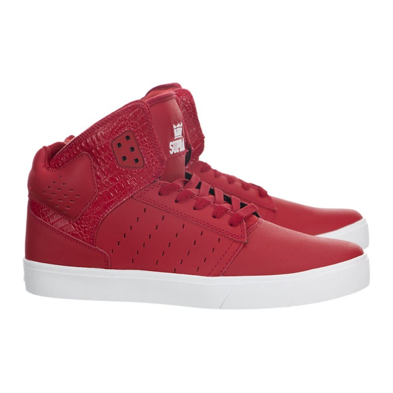 Tenis Skate Supra Atom Mujer Rojos | VRAFU7530