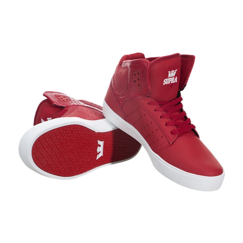 Tenis Skate Supra Atom Mujer Rojos | VRAFU7530