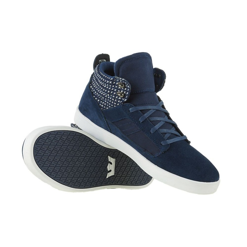 Tenis Skate Supra Bandit Hombre Azul Marino | HWSMU3516