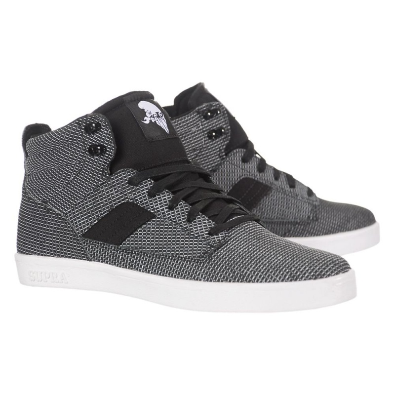 Tenis Skate Supra Bandit Hombre Negros Blancos | GDZKQ6148