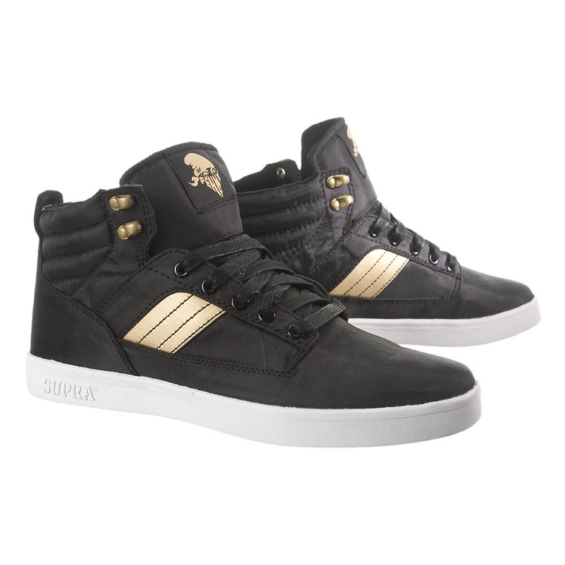 Tenis Skate Supra Bandit Hombre Negros Dorados | UQCNI7859