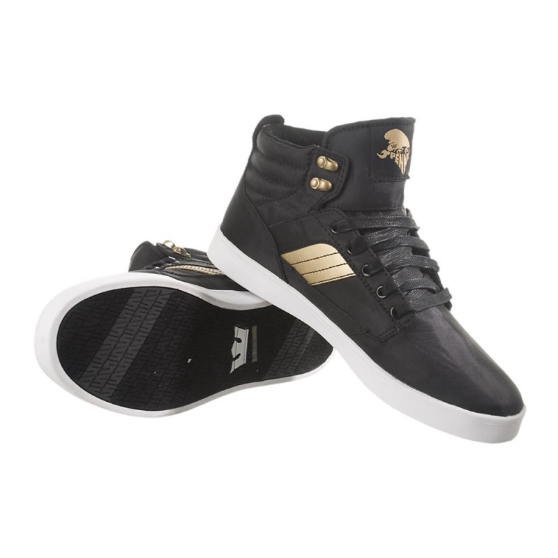 Tenis Skate Supra Bandit Hombre Negros Dorados | UQCNI7859