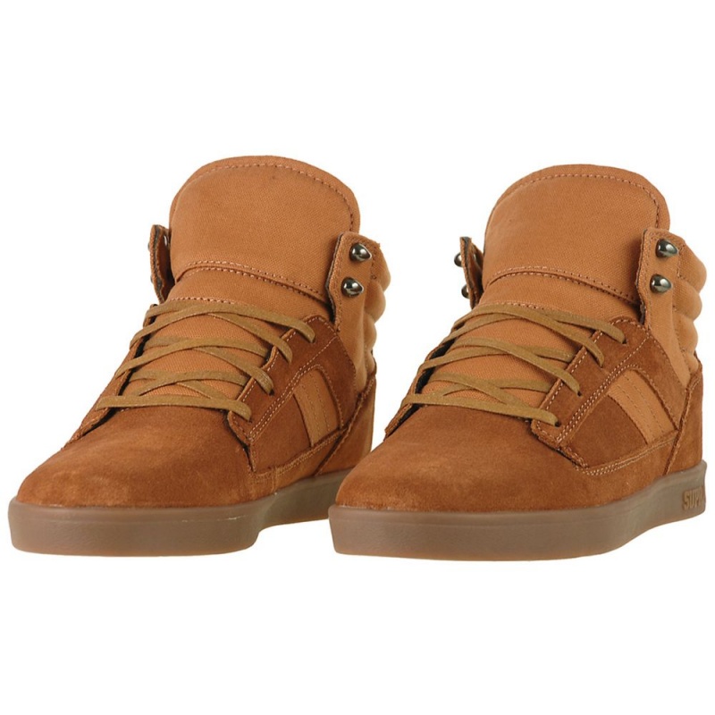 Tenis Skate Supra Bandit Mid Mujer Marrom | MSWQK9867