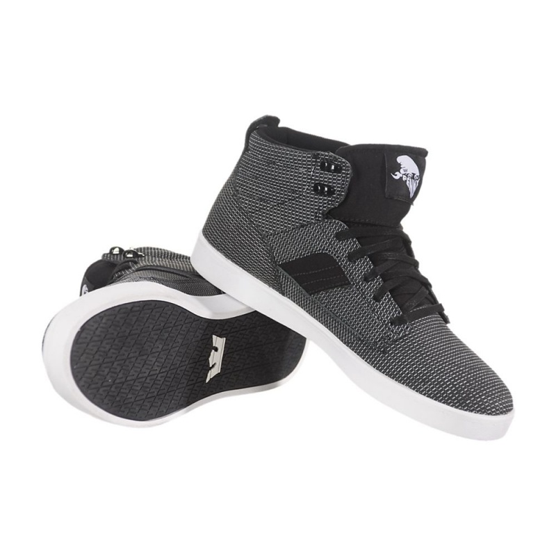 Tenis Skate Supra Bandit Mujer Negros Blancos | VNSOB4789