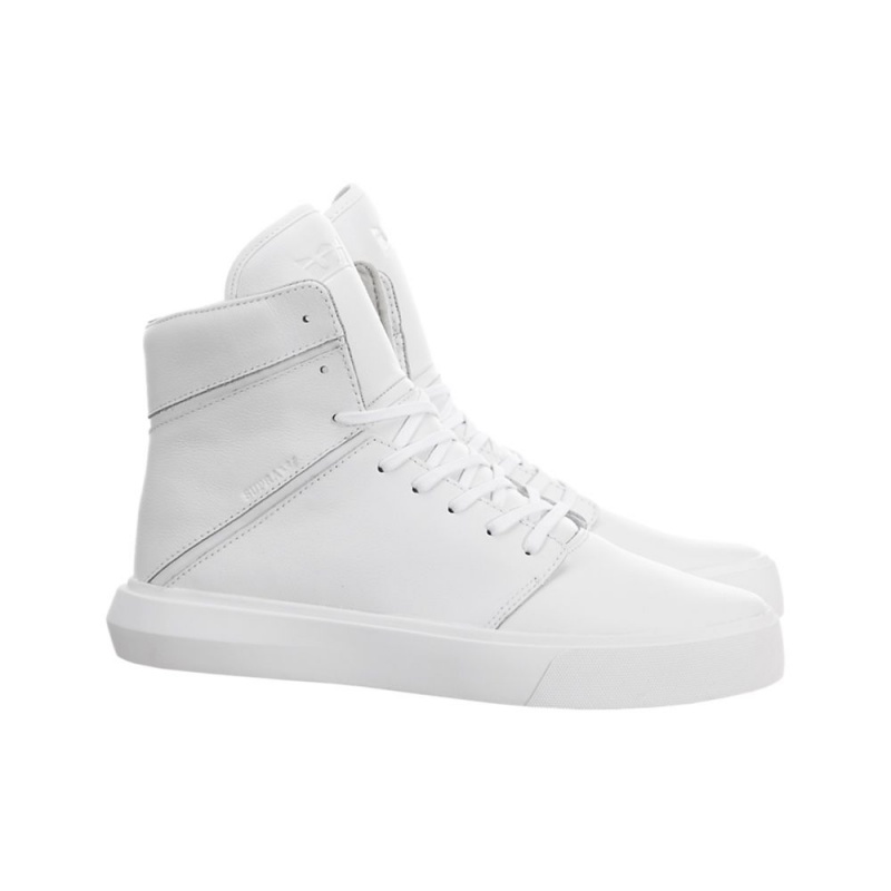 Tenis Skate Supra Camino Hombre Blancos | XOQZE2867