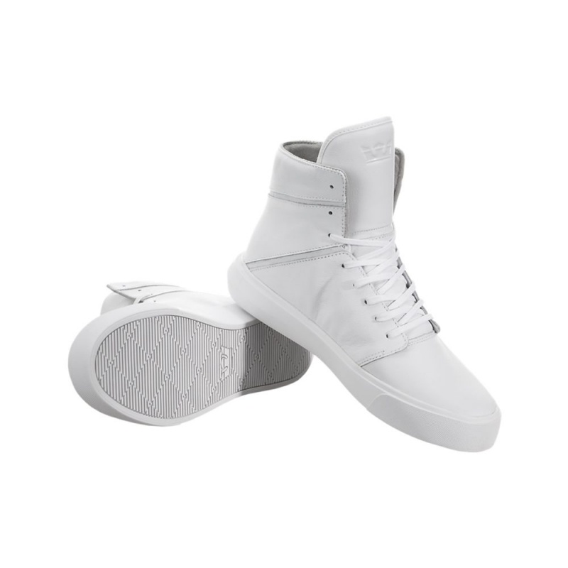 Tenis Skate Supra Camino Hombre Blancos | XOQZE2867