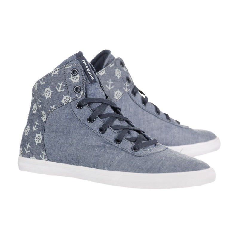 Tenis Skate Supra Cuttler Hombre Azules | XWFEN7280