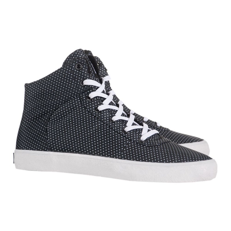 Tenis Skate Supra Cuttler Hombre Negros Blancos | CHNBF3507