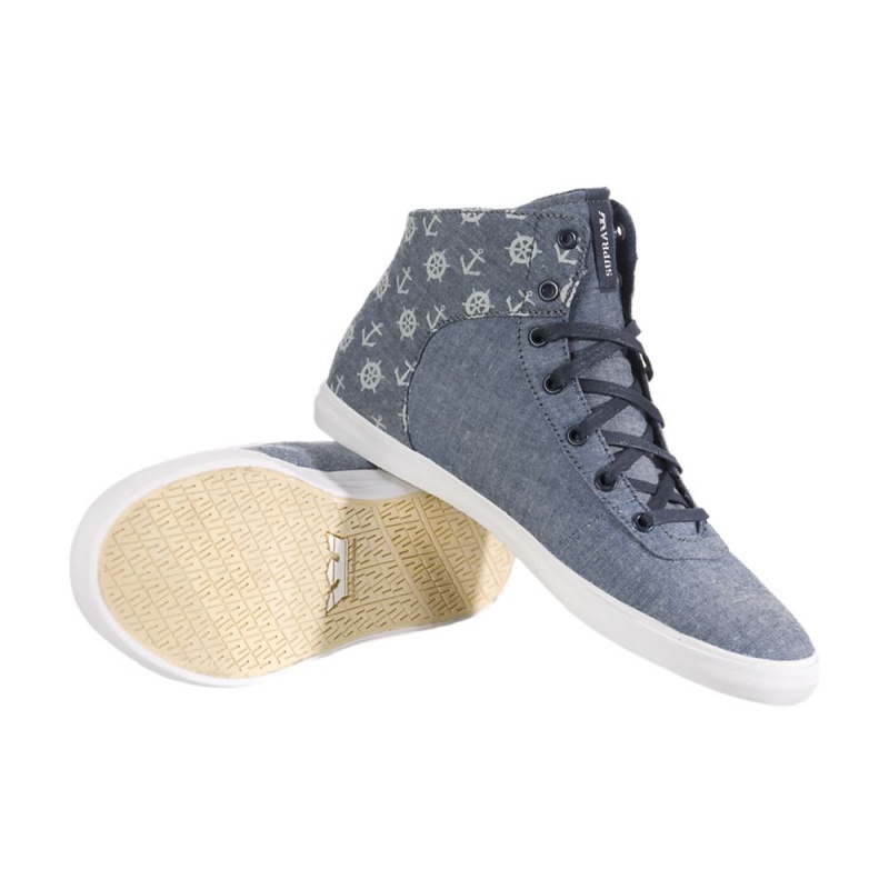 Tenis Skate Supra Cuttler Mujer Azules | BJTAG6089