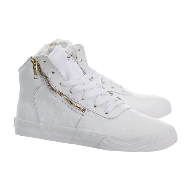 Tenis Skate Supra Cuttler Mujer Blancos | XSFJR8549