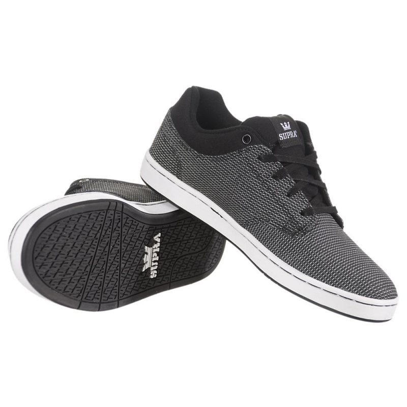 Tenis Skate Supra Dixon Mujer Negros Blancos | UBRYT6804