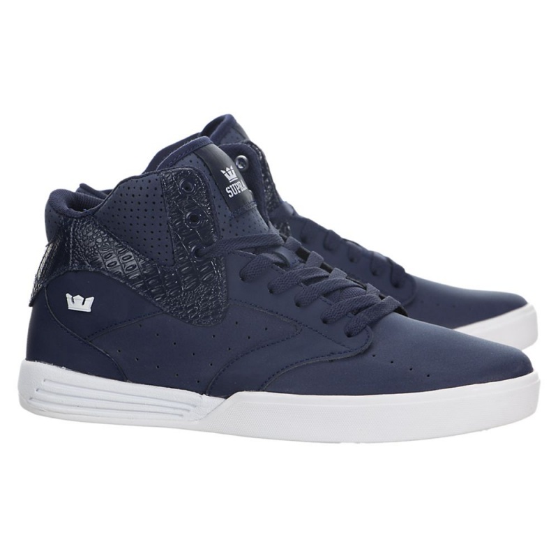 Tenis Skate Supra Khan Hombre Azul Marino | SRPBO5879