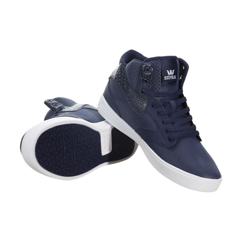 Tenis Skate Supra Khan Hombre Azul Marino | SRPBO5879