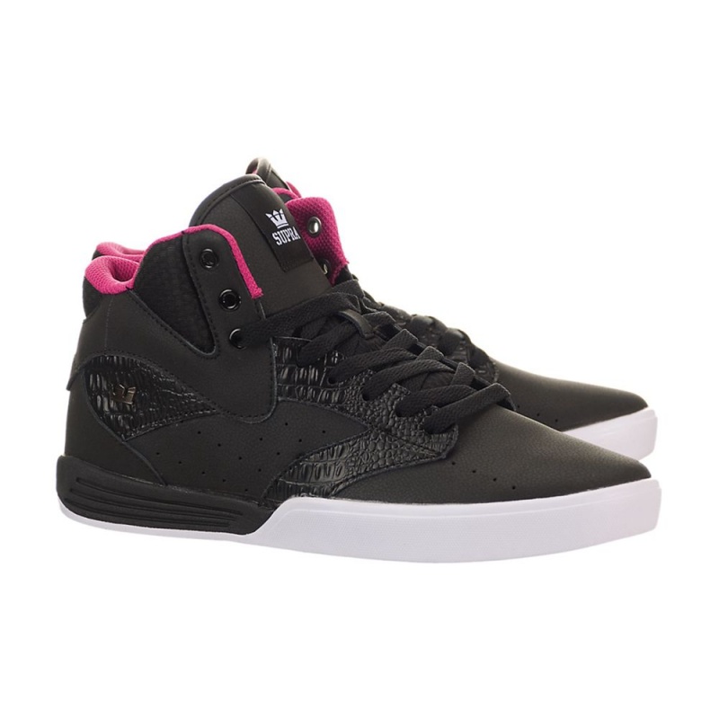 Tenis Skate Supra Khan Hombre Negros | JVENZ2196