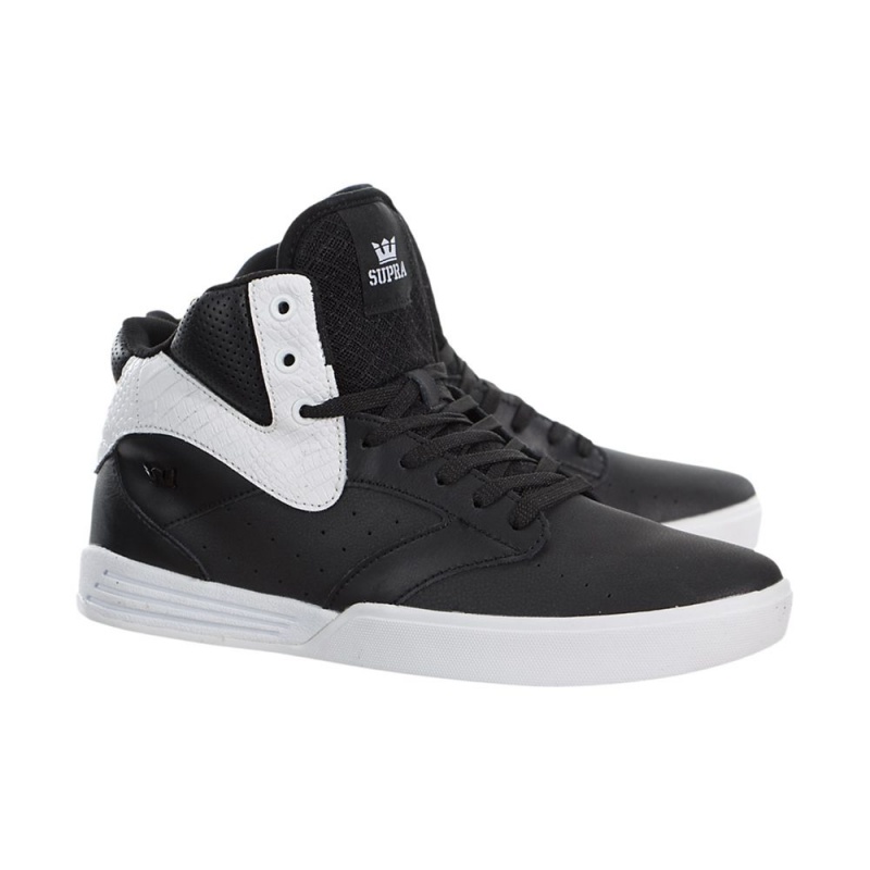 Tenis Skate Supra Khan Mujer Negros Blancos | JLDSV4960