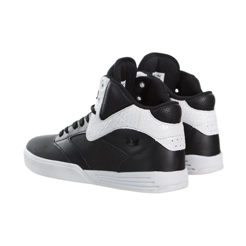 Tenis Skate Supra Khan Mujer Negros Blancos | JLDSV4960