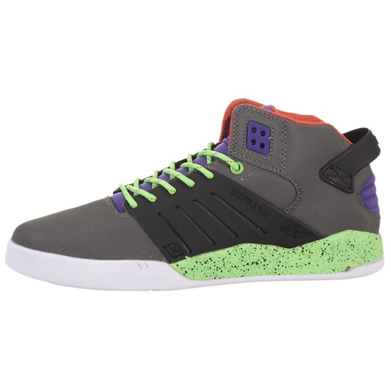 Tenis Skate Supra SkyTop III Hombre Grises Negros | KMRDE5062