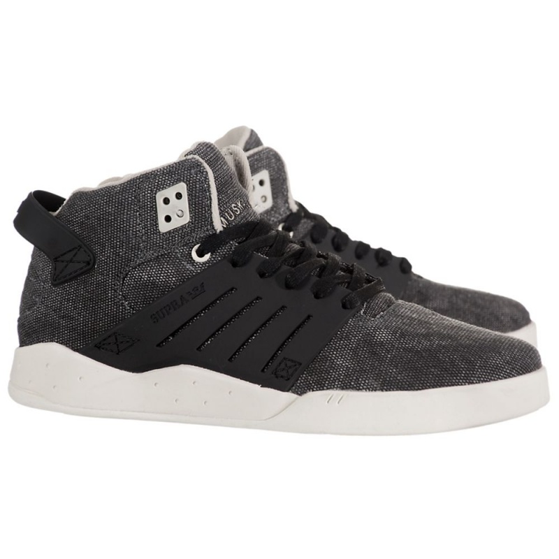 Tenis Skate Supra SkyTop III Hombre Grises Negros | SJTZM9407