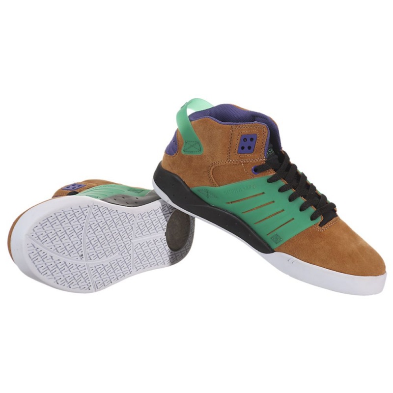 Tenis Skate Supra SkyTop III Hombre Marrom | CLFYT3497