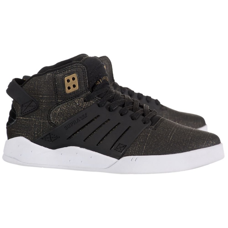 Tenis Skate Supra SkyTop III Hombre Negros | EVCZT9601