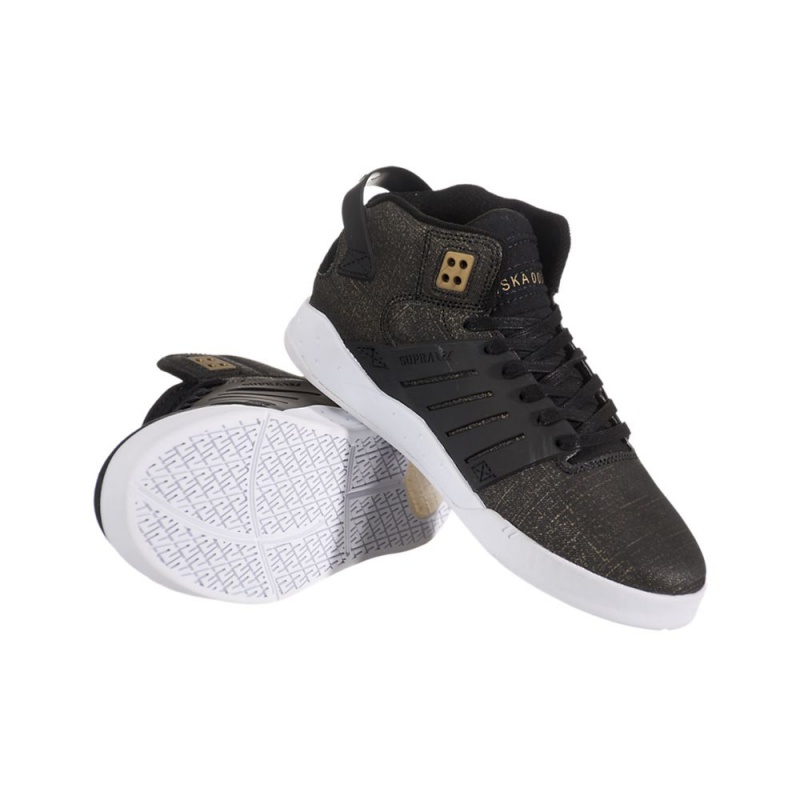 Tenis Skate Supra SkyTop III Hombre Negros | EVCZT9601