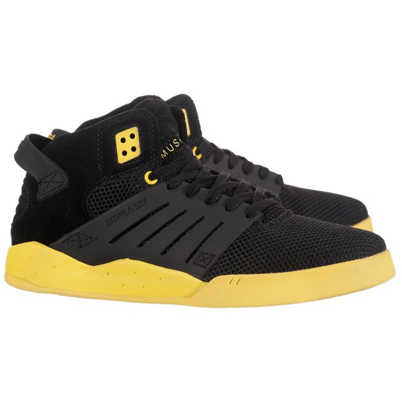 Tenis Skate Supra SkyTop III Hombre Negros | TKGSB8794