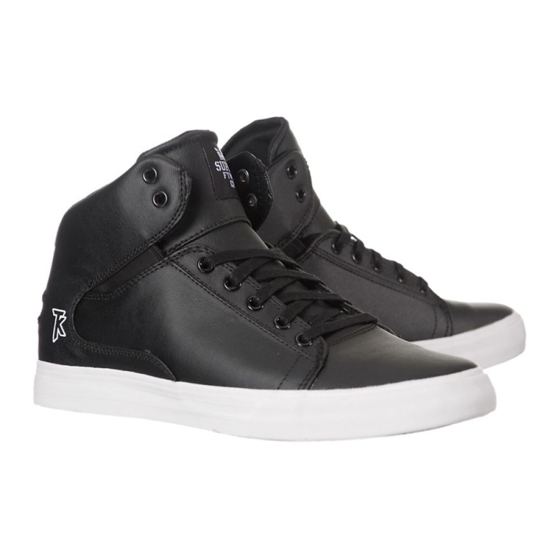 Tenis Skate Supra Society Mid Hombre Negros | YHGXT5947