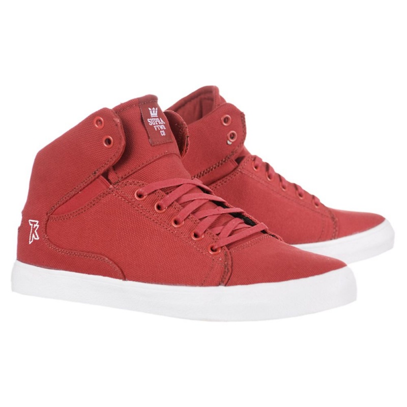 Tenis Skate Supra Society Mid Hombre Rojos | ZDHWI4718